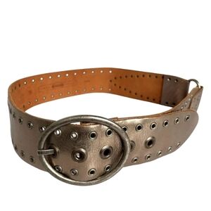 Fossil Copper Classic Leather Tooded Studded Belt Small